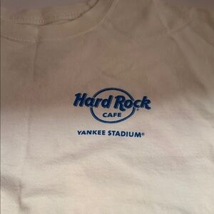 Vintage Hard Rock Cafe White Yankee Stadium & Majestic Derek Jeter tee